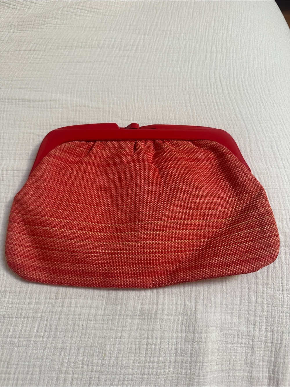1960’s Red Kisslock Clutch